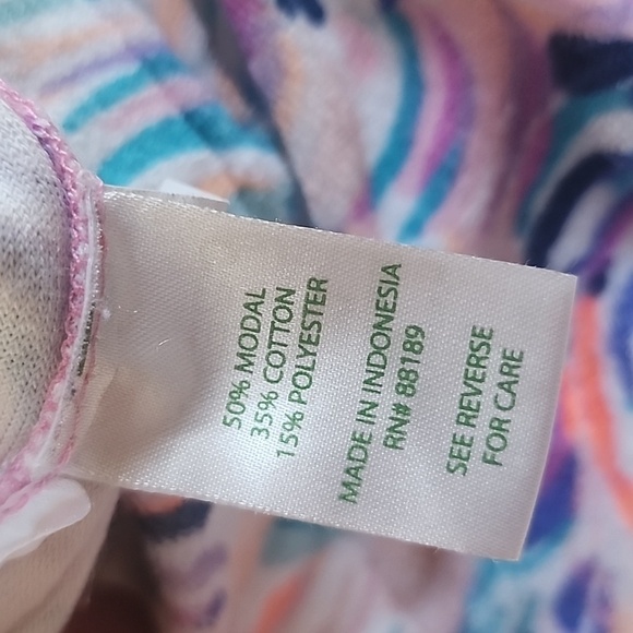 Lilly Pulitzer Multicolor Pelican Pink Head in The Sand Terry Cloth Shorts Sz S - Picture 10 of 10